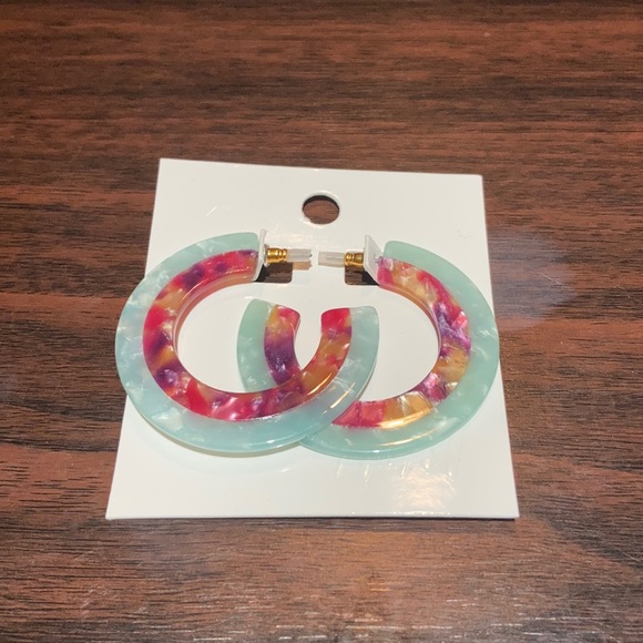 H&M Pretty marble style hoops - Picture 2 of 4